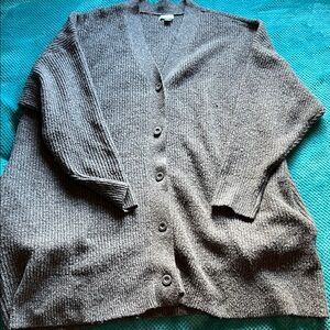 American Eagle Outfitters Gray Cardigan Sweater